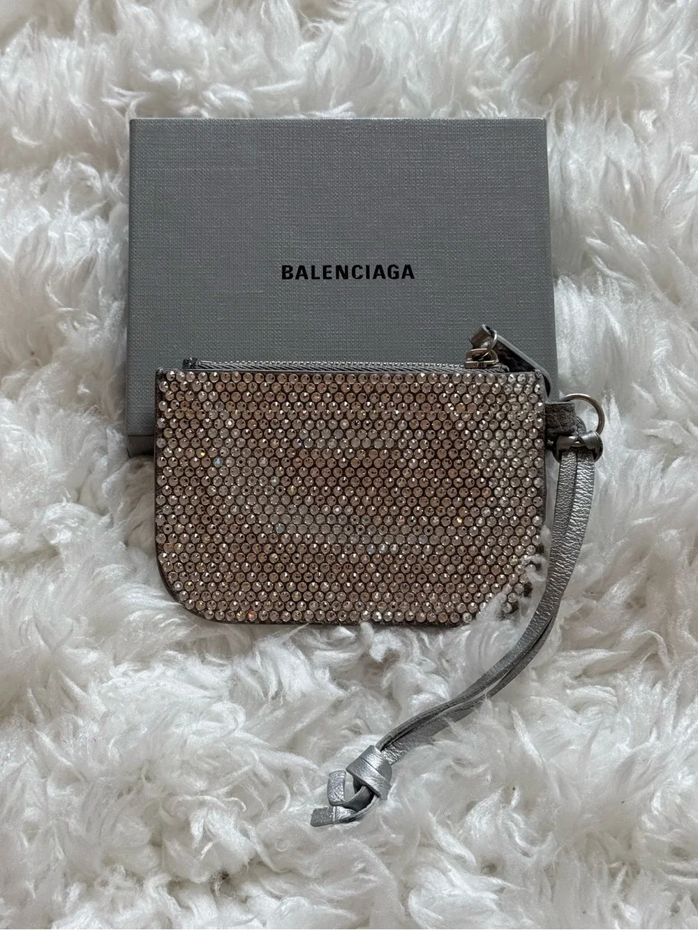 Balenciaga Le Cagole Rhinestone Coin Purse / Card Holder